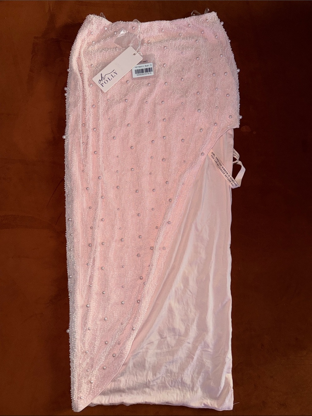 Oh Polly Blush Beaded Skirt✨